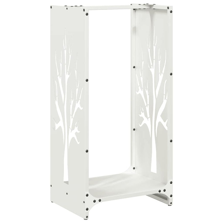 Vidaxx support à bois de chauffage 40x30x80 cm acier laminé à froid blanc
