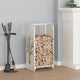 Vidaxx support à bois de chauffage 40x30x80 cm acier laminé à froid blanc