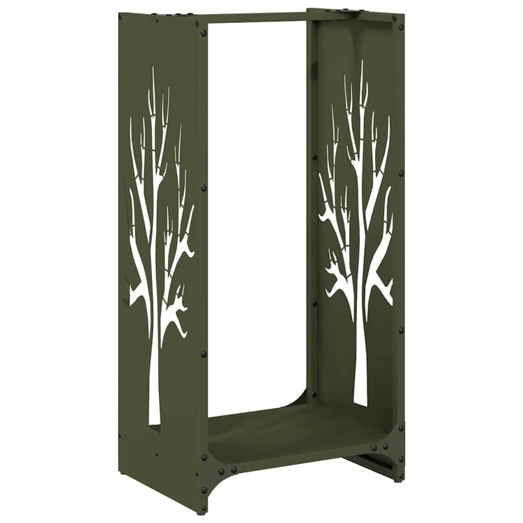 Vidaxx support à bois de chauffage 40x30x80 cm acier laminé à froid vert olive