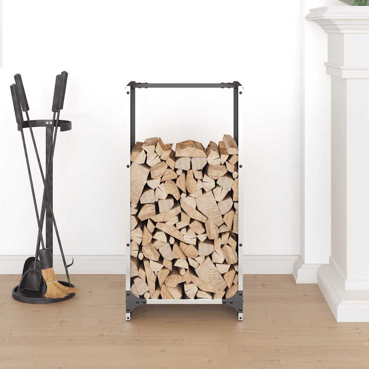 Vidaxx support à bois de chauffage 40x30x80 cm en acier inoxydable