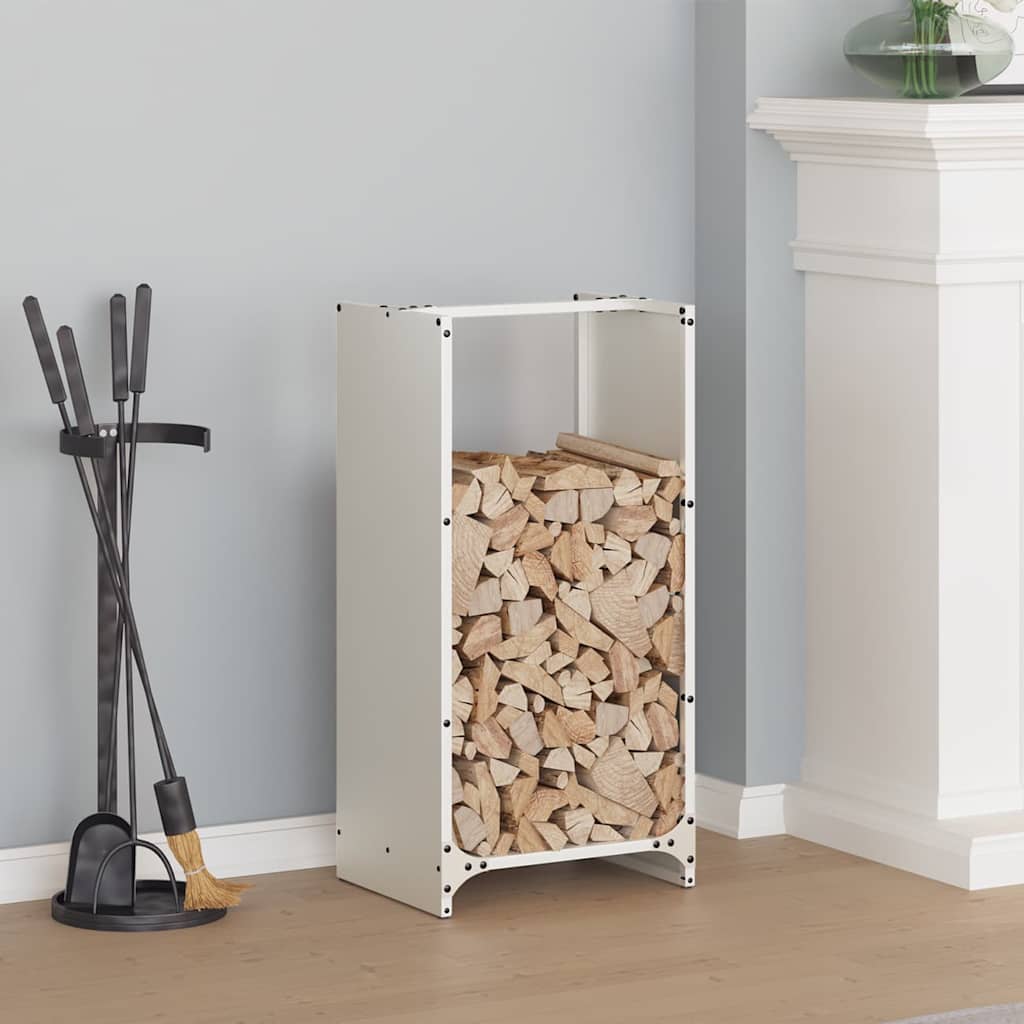 Vidaxx support à bois de chauffage 40x30x80 cm acier laminé à froid blanc