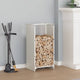 Vidaxx support à bois de chauffage 40x30x80 cm acier laminé à froid blanc