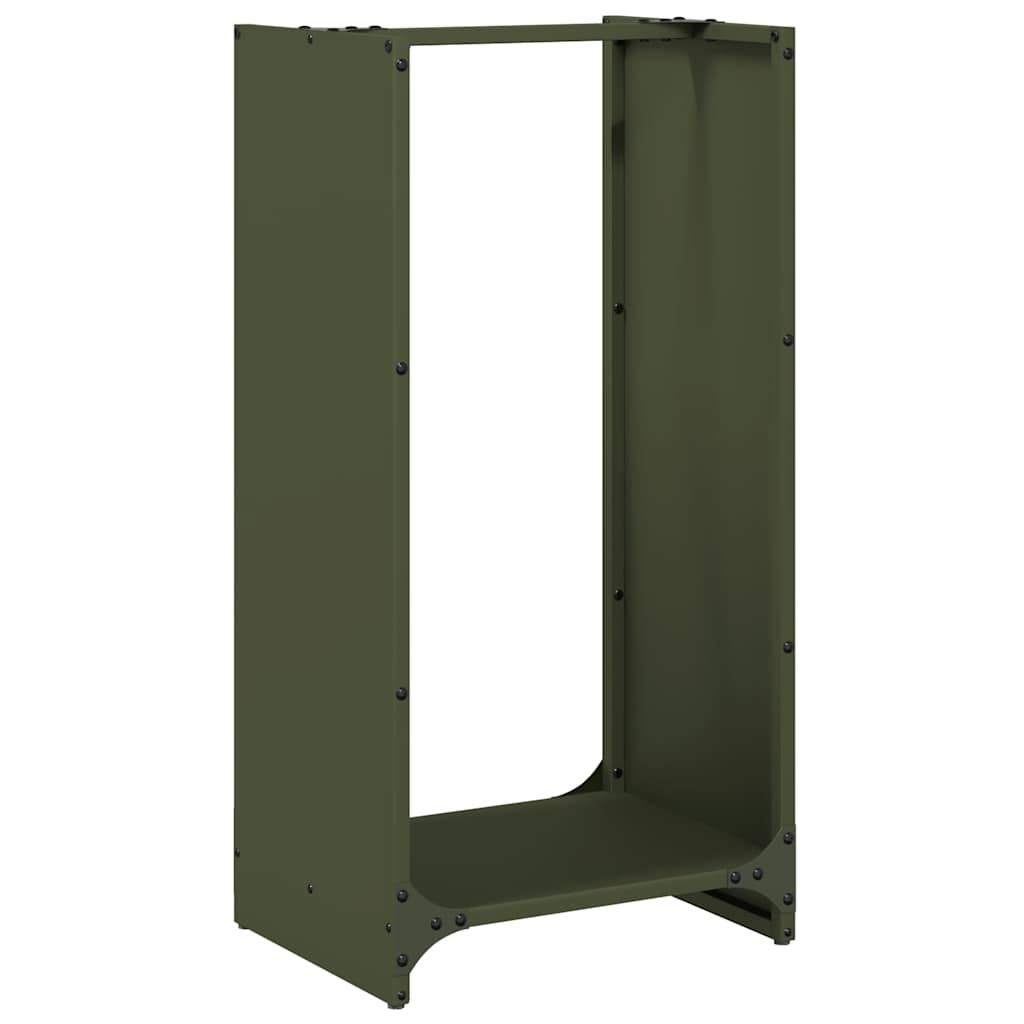 Vidaxx support à bois de chauffage 40x30x80 cm acier laminé à froid vert olive