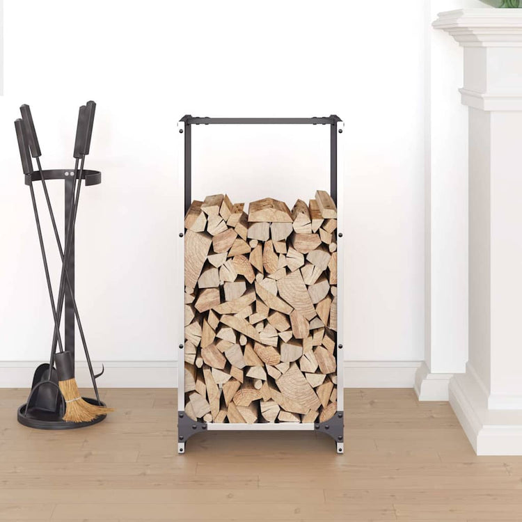 Vidaxx support à bois de chauffage 40x30x80 cm en acier inoxydable
