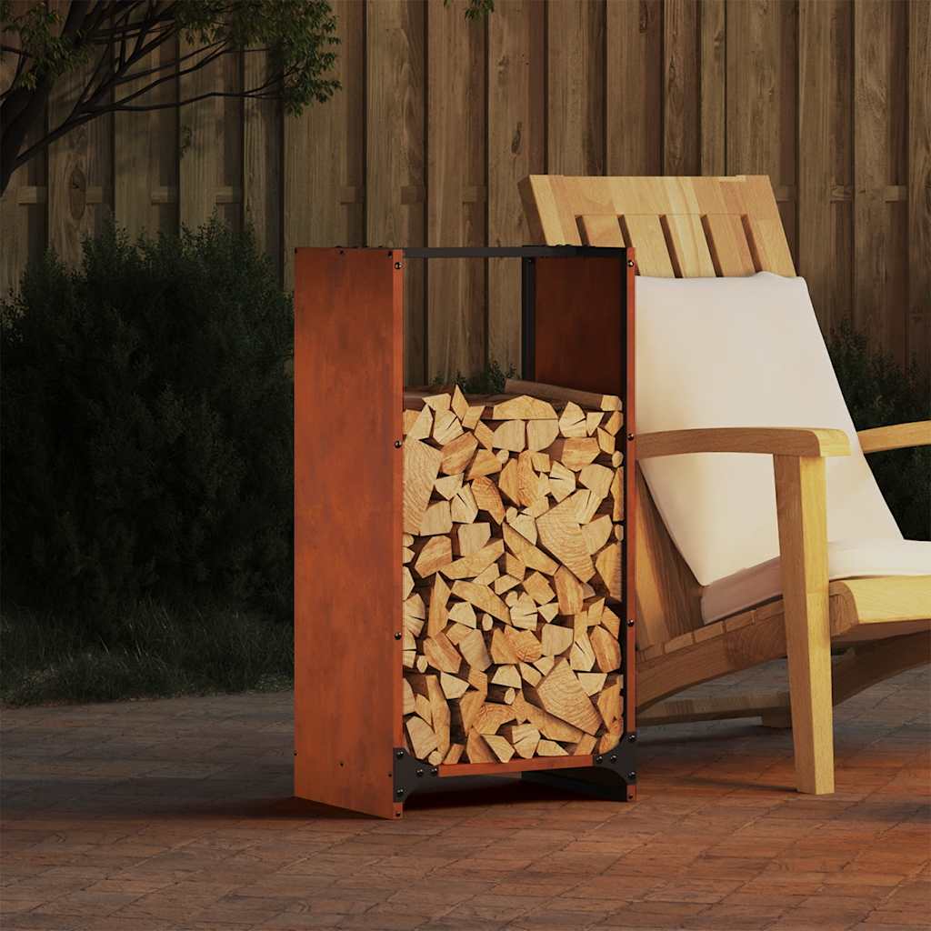 Vidaxx support à bois de chauffage 40x30x80 cm en acier résistant aux intempéries
