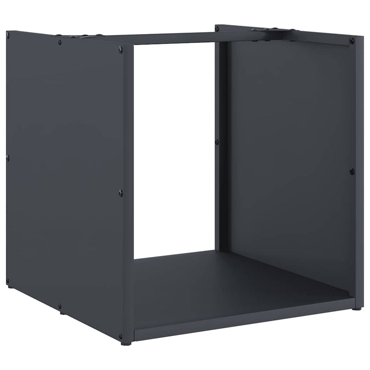 Vidaxx support à bois de chauffage 40x40x40 cm acier laminé à froid anthracite