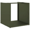 Vidaxx support à bois de chauffage 40x40x40 cm acier laminé à froid vert olive