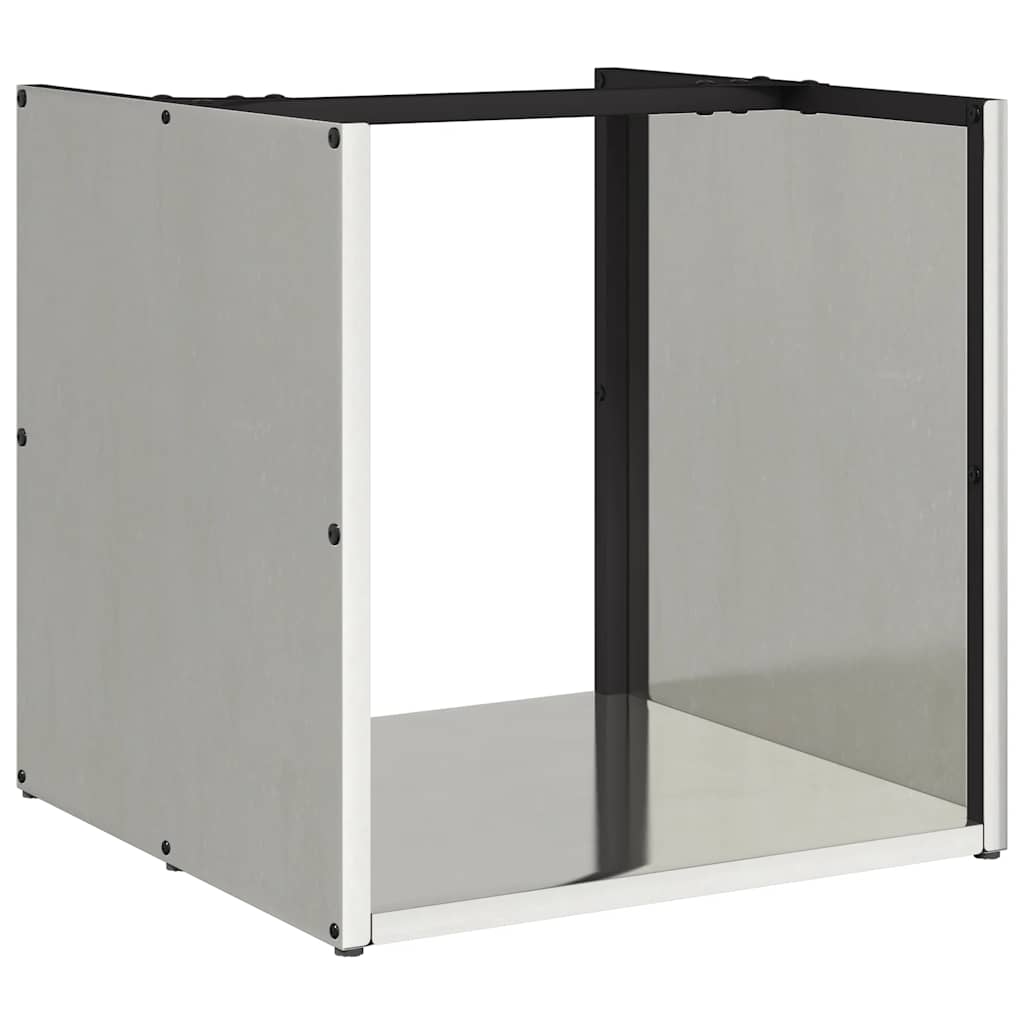 Vidaxx support à bois de chauffage 40x40x40 cm en acier inoxydable