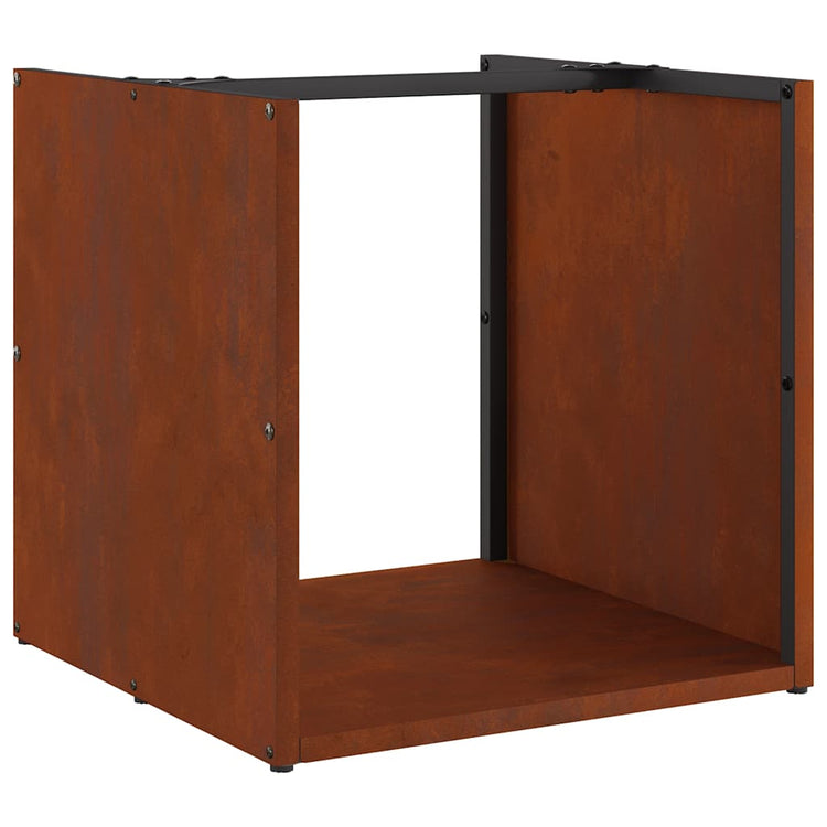 Vidaxx support à bois de chauffage 40x40x40 cm en acier résistant aux intempéries