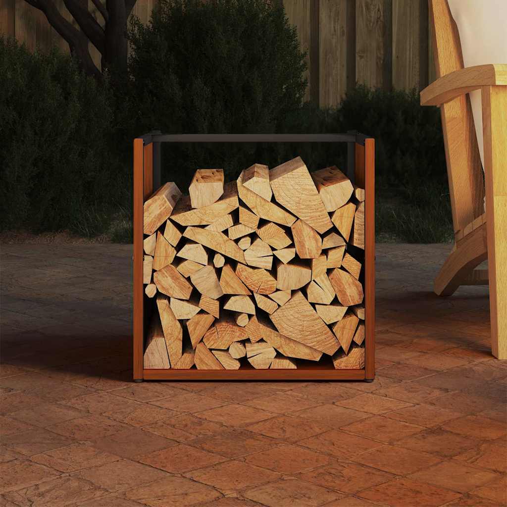Vidaxx support à bois de chauffage 40x40x40 cm en acier résistant aux intempéries