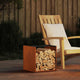 Vidaxx support à bois de chauffage 40x40x40 cm en acier résistant aux intempéries