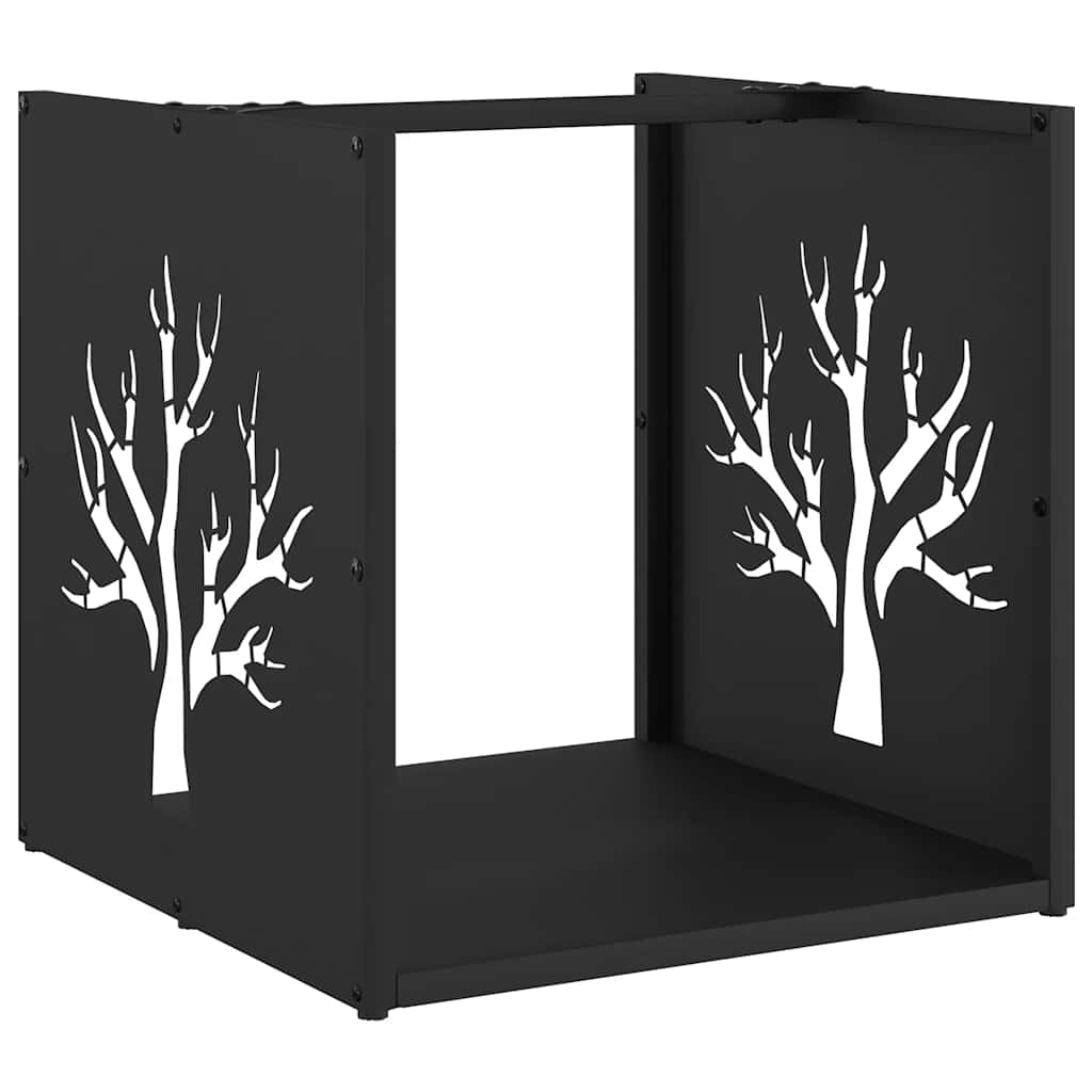 Vidaxx support à bois de chauffage 40x40x40 cm acier laminé à froid noir