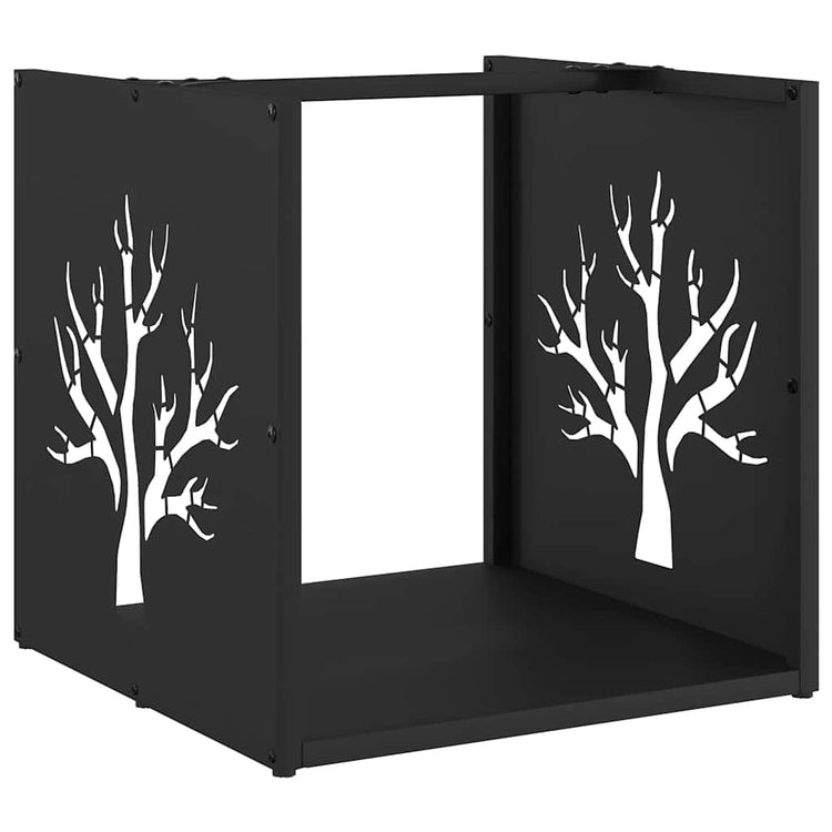 Vidaxx support à bois de chauffage 40x40x40 cm acier laminé à froid noir