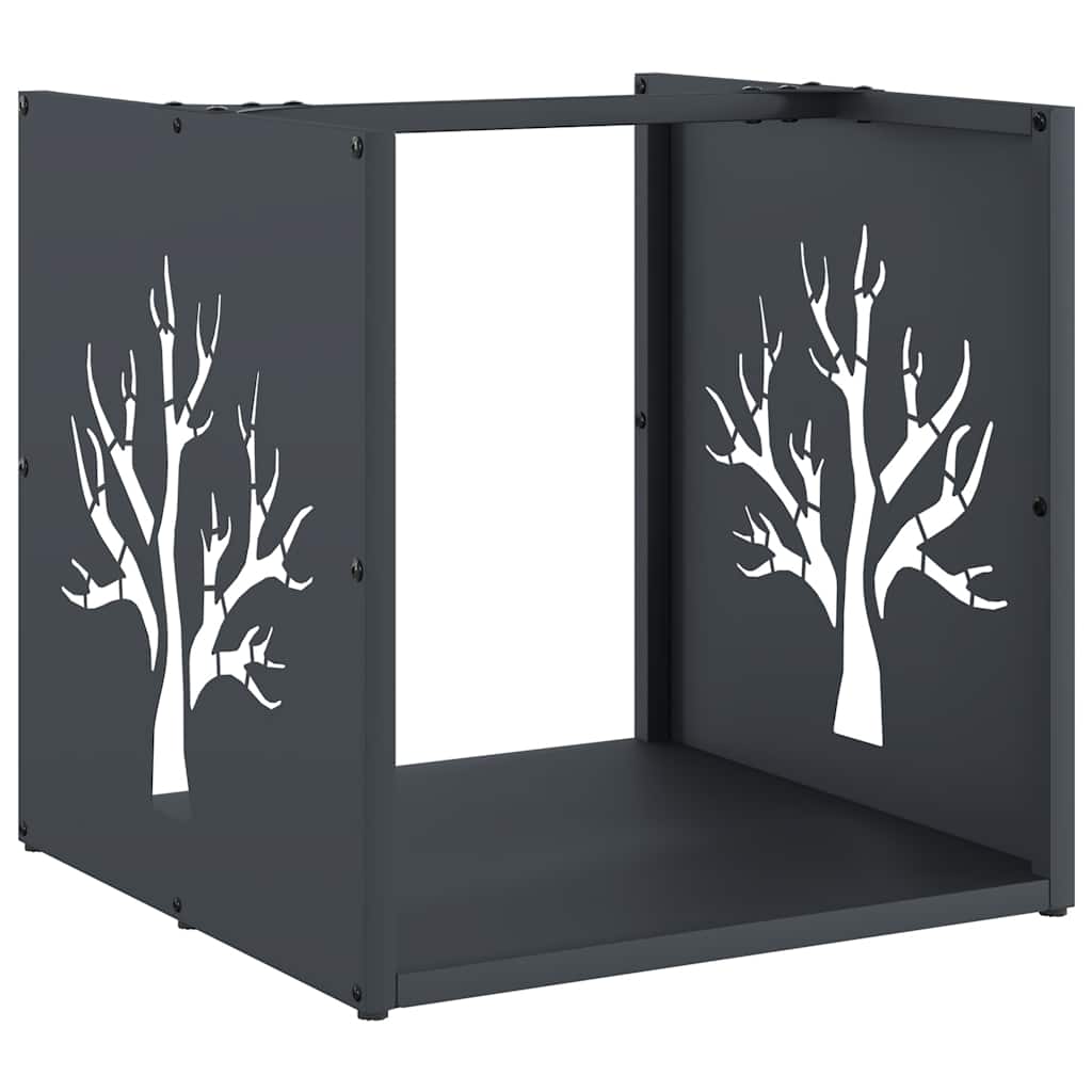 Vidaxx support à bois de chauffage 40x40x40 cm acier laminé à froid anthracite