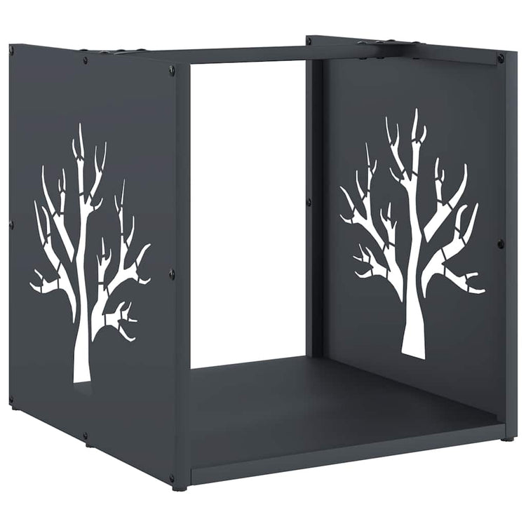 Vidaxx support à bois de chauffage 40x40x40 cm acier laminé à froid anthracite