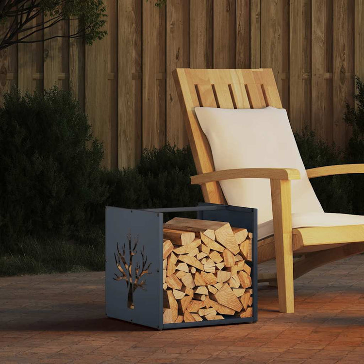 Vidaxx support à bois de chauffage 40x40x40 cm acier laminé à froid anthracite