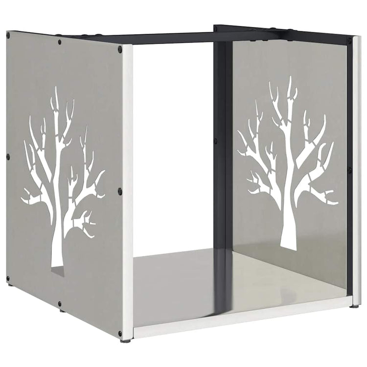 Vidaxx support à bois de chauffage 40x40x40 cm en acier inoxydable