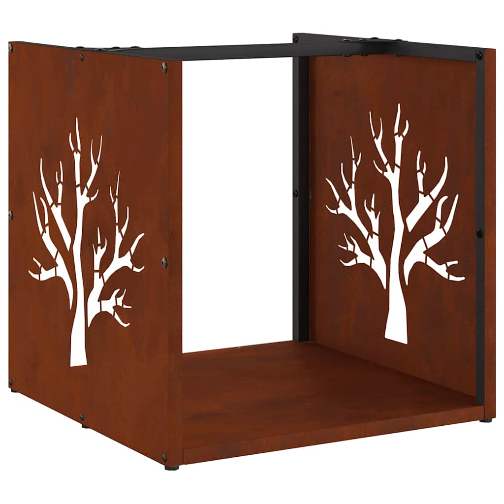 Vidaxx support à bois de chauffage 40x40x40 cm en acier résistant aux intempéries