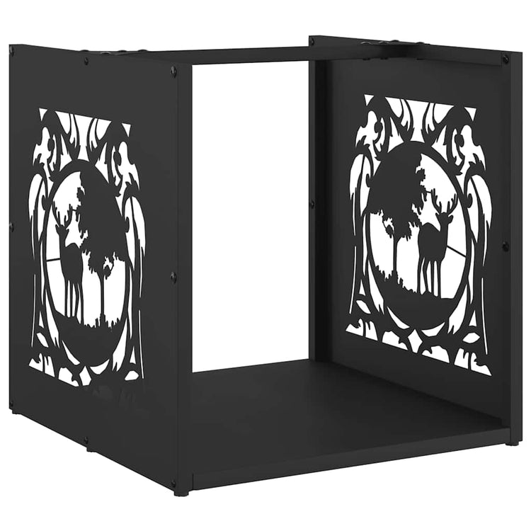 Vidaxx support à bois de chauffage 40x40x40 cm acier laminé à froid noir
