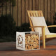Vidaxx support à bois de chauffage 40x40x40 cm acier laminé à froid blanc