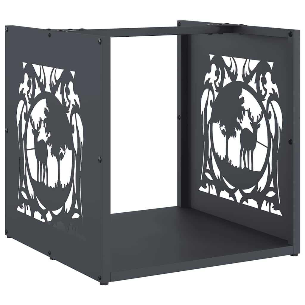 Vidaxx support à bois de chauffage 40x40x40 cm acier laminé à froid anthracite