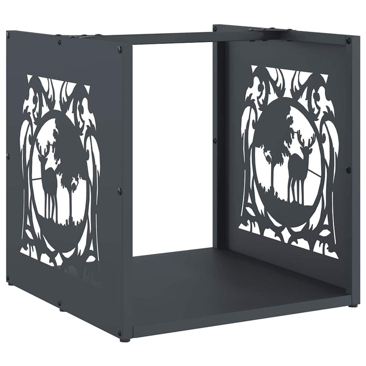 Vidaxx support à bois de chauffage 40x40x40 cm acier laminé à froid anthracite
