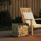 Vidaxx support à bois de chauffage 40x40x40 cm acier laminé à froid vert olive