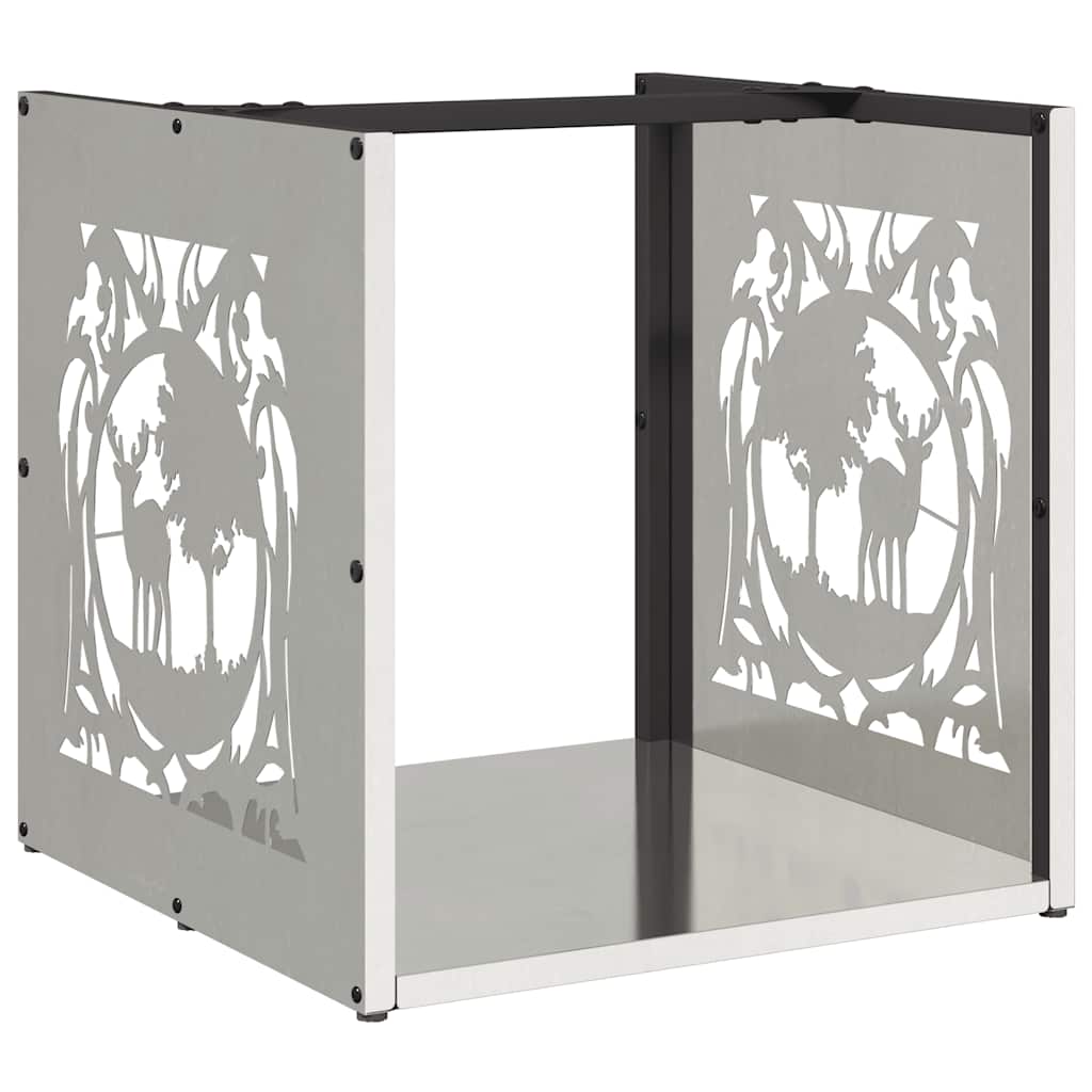 Vidaxx support à bois de chauffage 40x40x40 cm en acier inoxydable