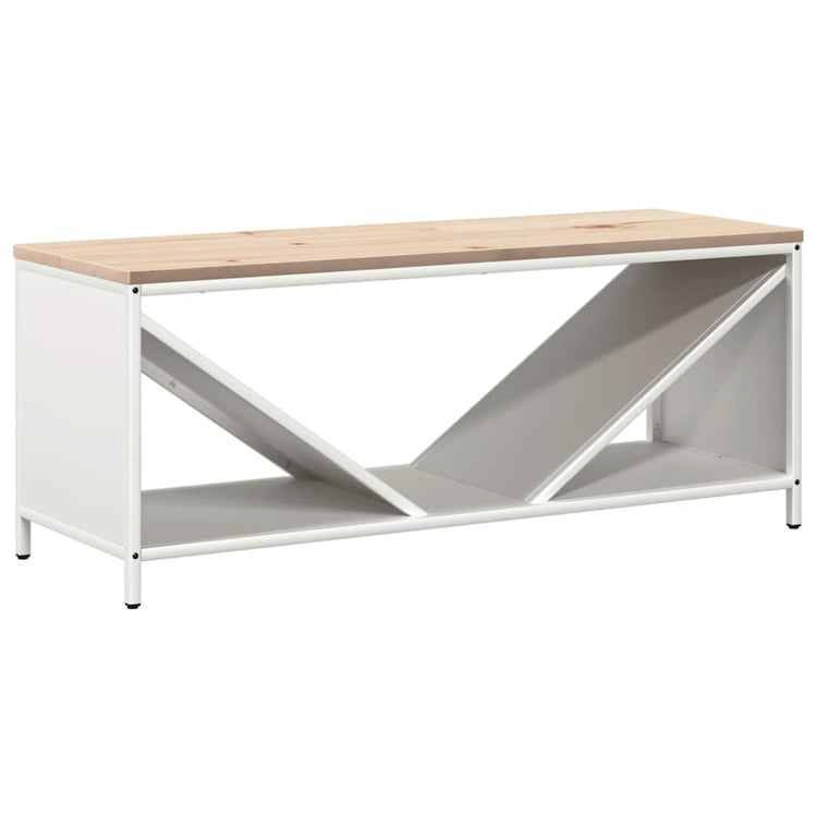 VidaXL support à bois de chauffage avec plateau en bois 100,5x35,5x40 cm blanc