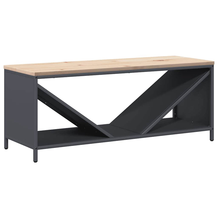 Support à bois de chauffage Vidaxx avec plateau en bois 100,5x35,5x40 cm anthracite