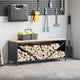 Support à bois de chauffage Vidaxx avec plateau en bois 100,5x35,5x40 cm anthracite