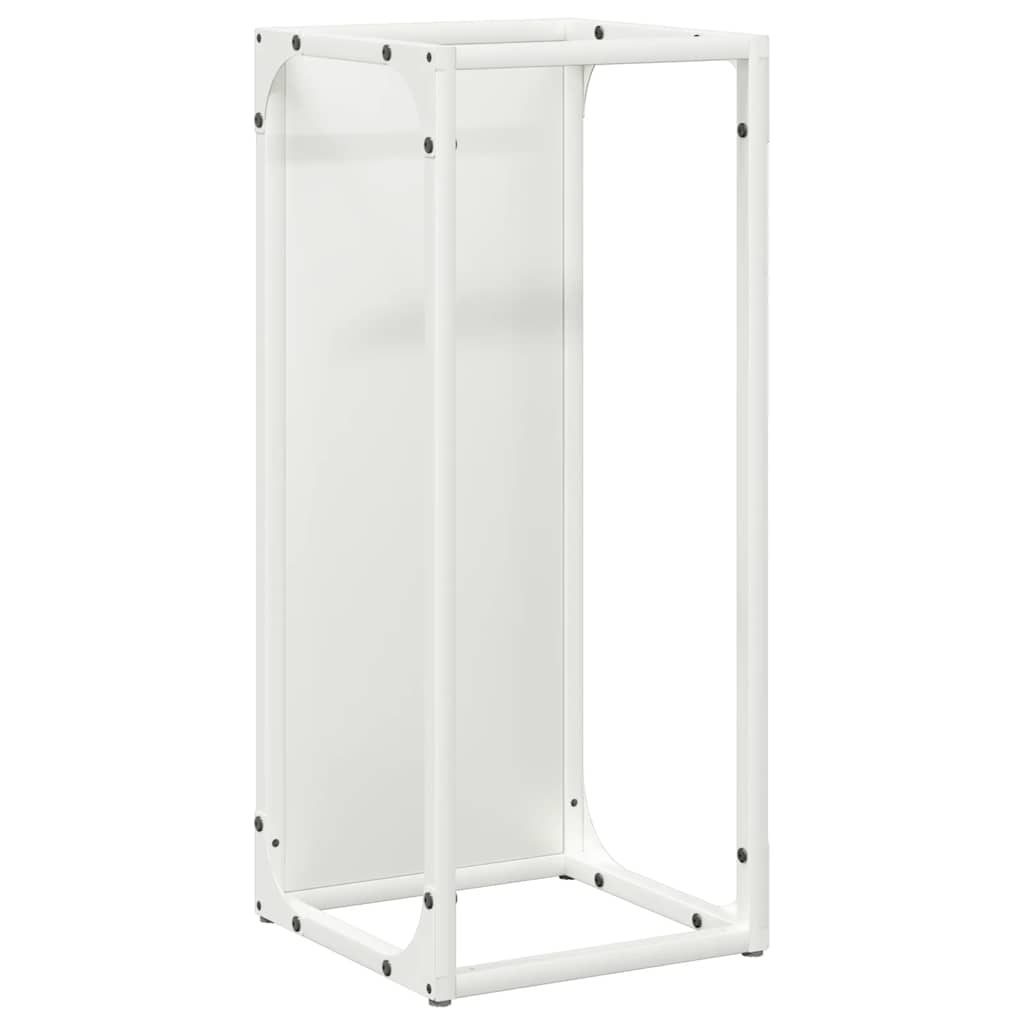 Vidaxx support à bois de chauffage 25x25x60 cm acier laminé à froid blanc