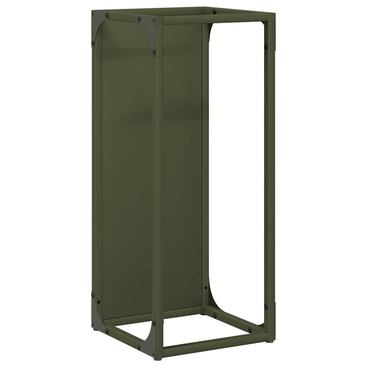 Vidaxx support à bois de chauffage 25x25x60 cm acier laminé à froid vert olive