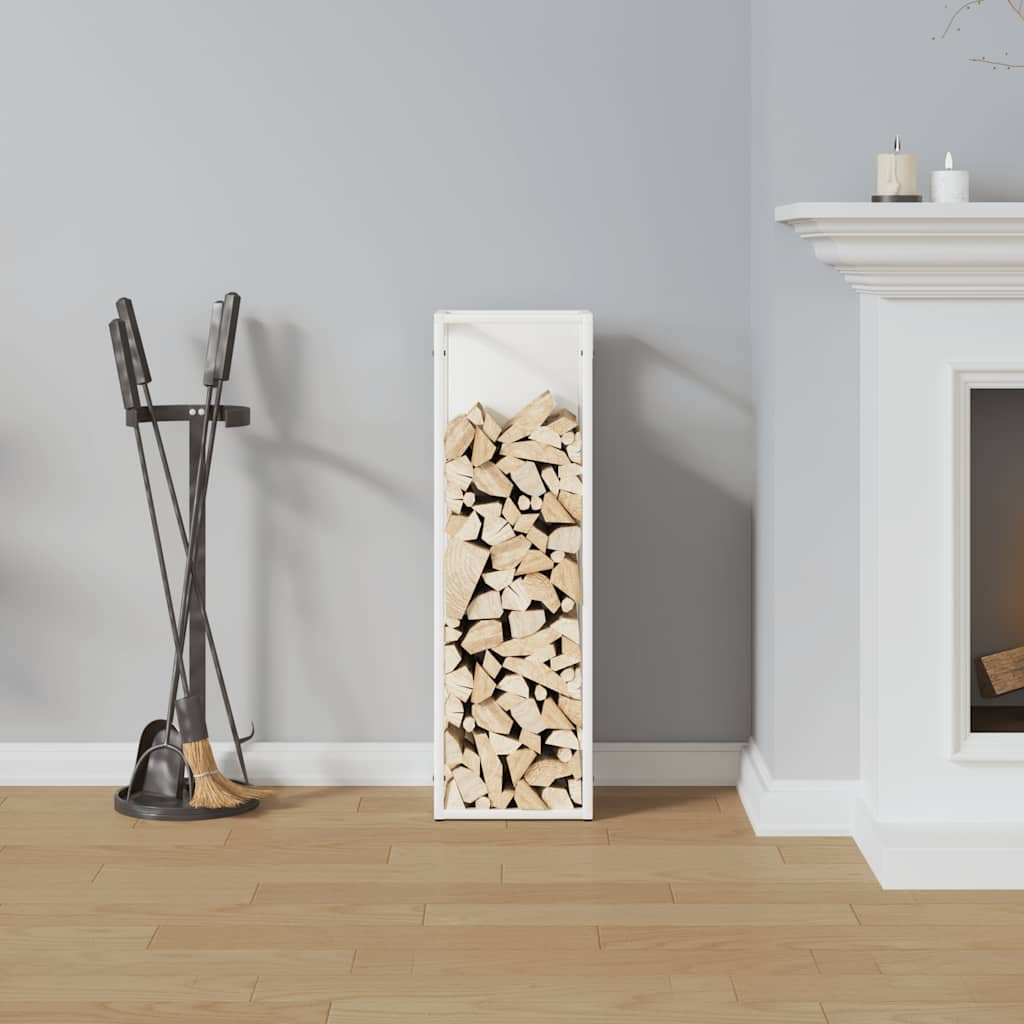 Vidaxx support à bois de chauffage 25x25x80 cm acier laminé à froid blanc