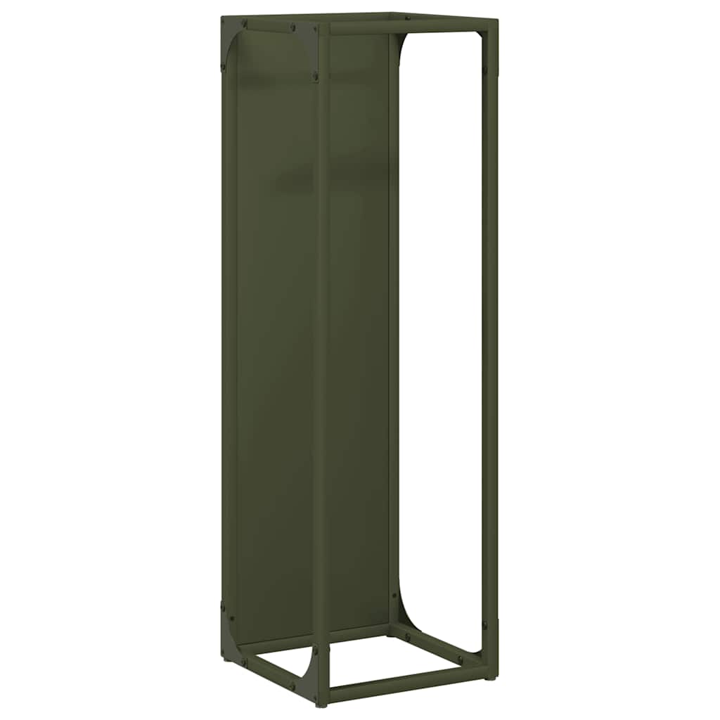 Vidaxx support à bois de chauffage 25x25x80 cm acier laminé à froid vert olive