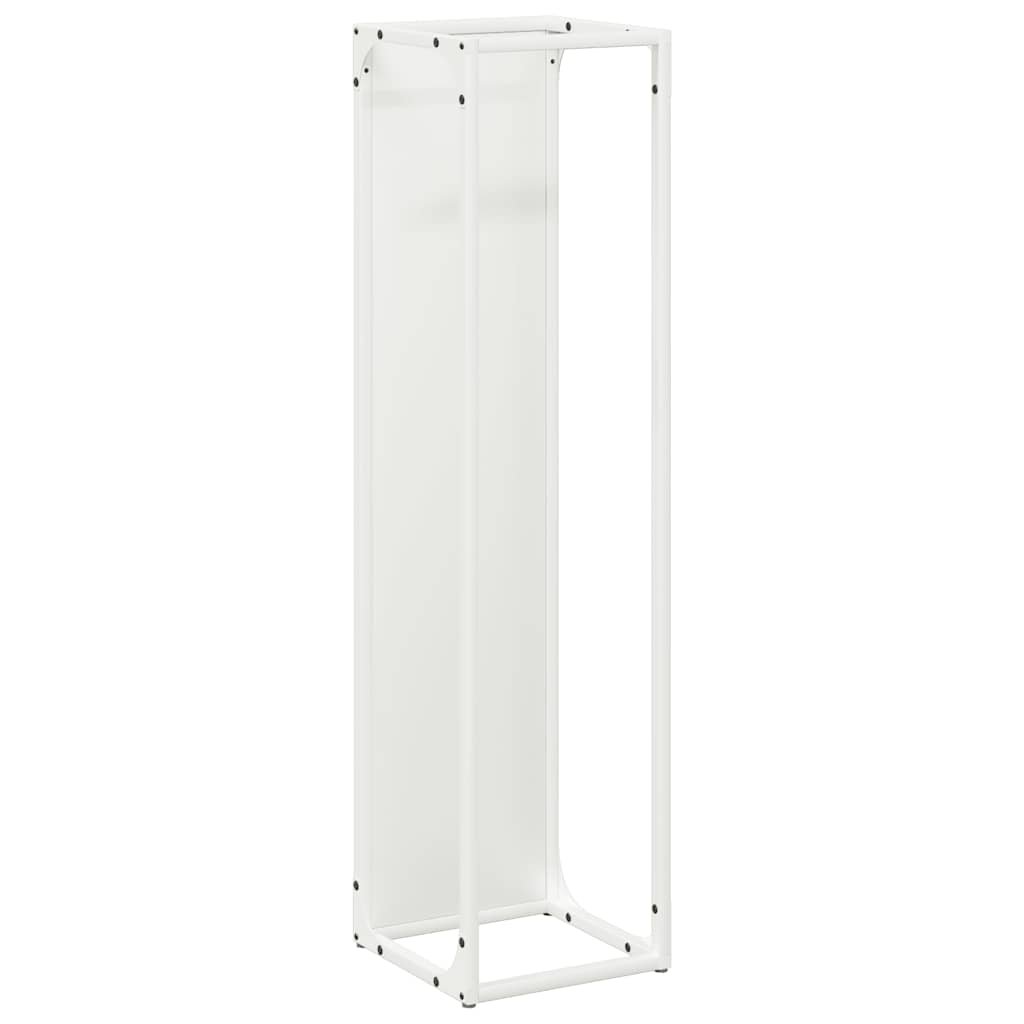 Vidaxx support à bois de chauffage 25x25x100 cm acier laminé à froid blanc