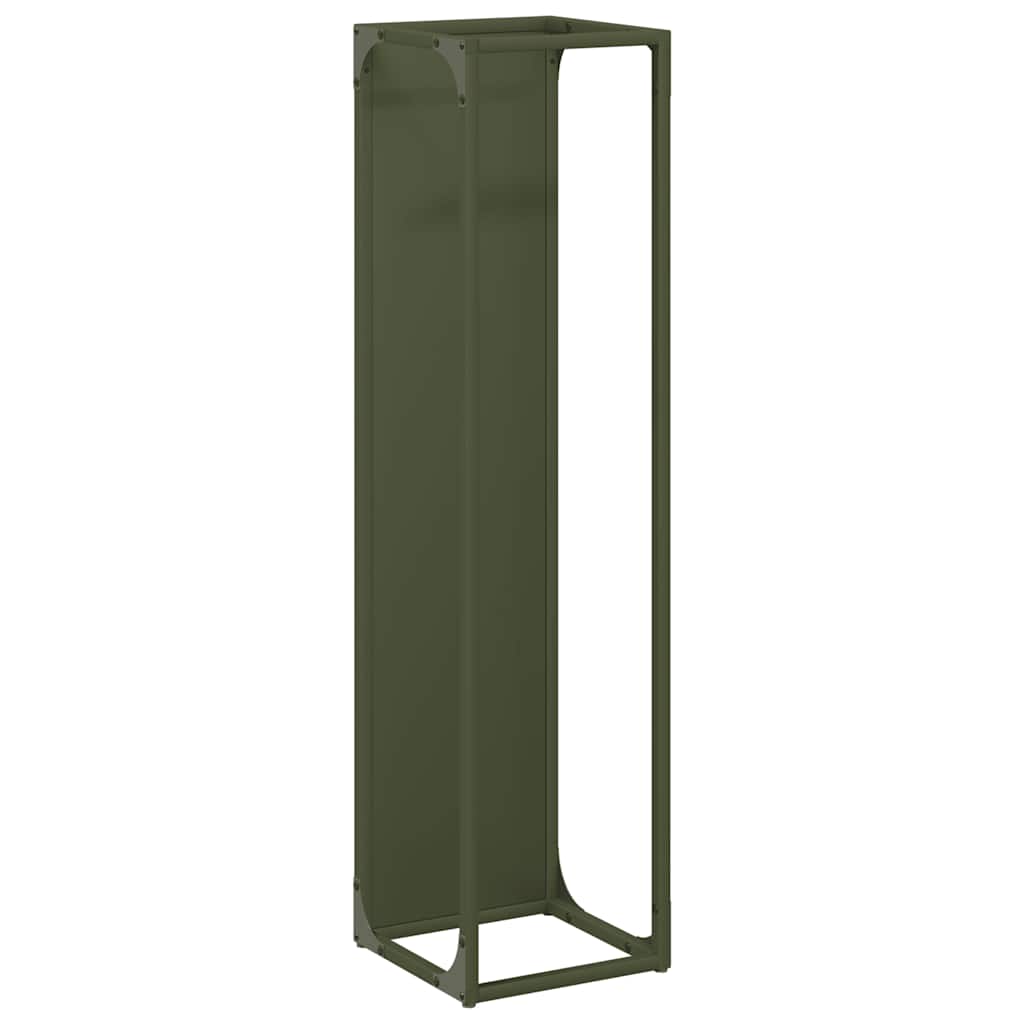 Vidaxx support à bois de chauffage 25x25x100 cm acier laminé à froid vert olive