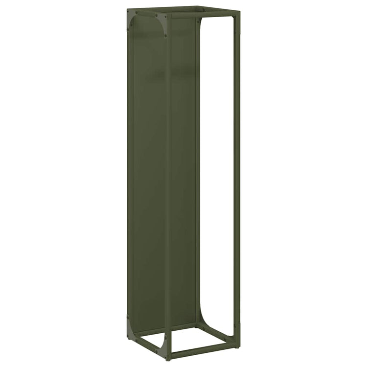 Vidaxx support à bois de chauffage 25x25x100 cm acier laminé à froid vert olive
