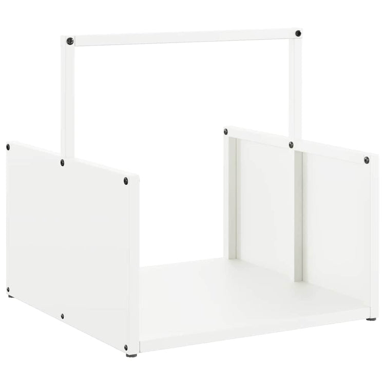 Vidaxx support à bois de chauffage 40x40x40 cm acier laminé à froid blanc