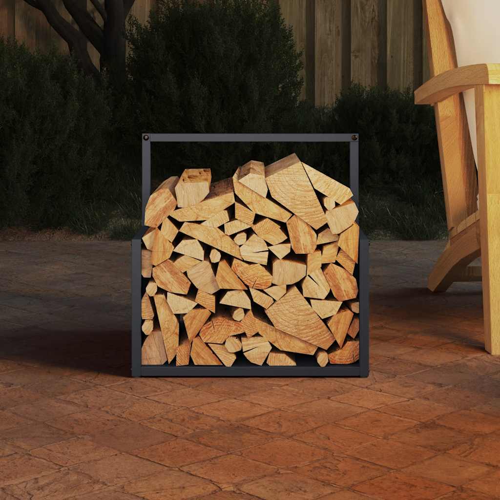 Vidaxx support à bois de chauffage 40x40x40 cm acier laminé à froid anthracite
