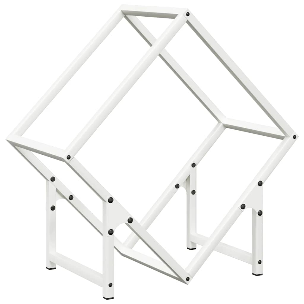 Vidaxx support à bois de chauffage 50x25x50 cm acier laminé à froid blanc