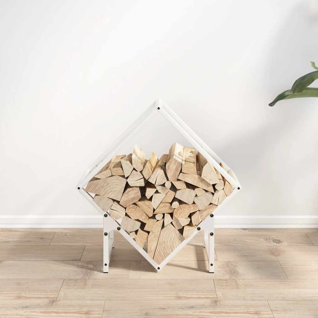 Vidaxx support à bois de chauffage 50x25x50 cm acier laminé à froid blanc