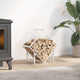 Vidaxx support à bois de chauffage 50x25x50 cm acier laminé à froid blanc