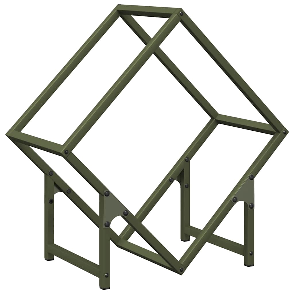 Vidaxx support à bois de chauffage 50x25x50 cm acier laminé à froid vert olive