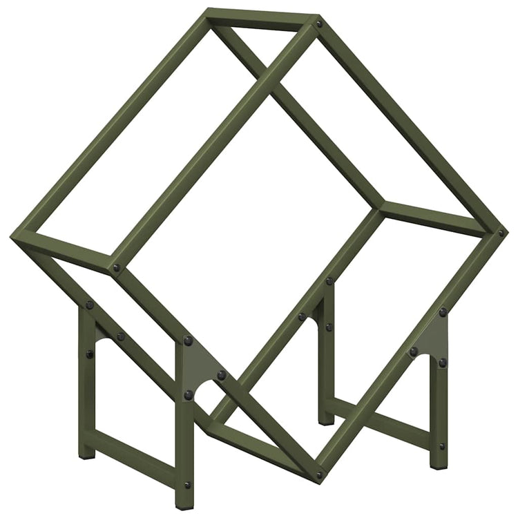 Vidaxx support à bois de chauffage 50x25x50 cm acier laminé à froid vert olive