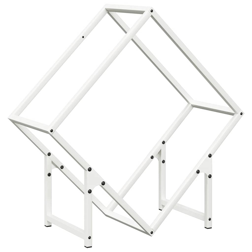 Vidaxx support à bois de chauffage 60x25x60 cm acier laminé à froid blanc