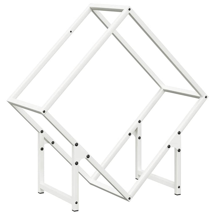 Vidaxx support à bois de chauffage 60x25x60 cm acier laminé à froid blanc