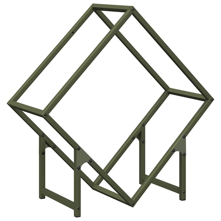 Vidaxx support à bois de chauffage 60x25x60 cm acier laminé à froid vert olive