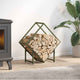 Vidaxx support à bois de chauffage 60x25x60 cm acier laminé à froid vert olive