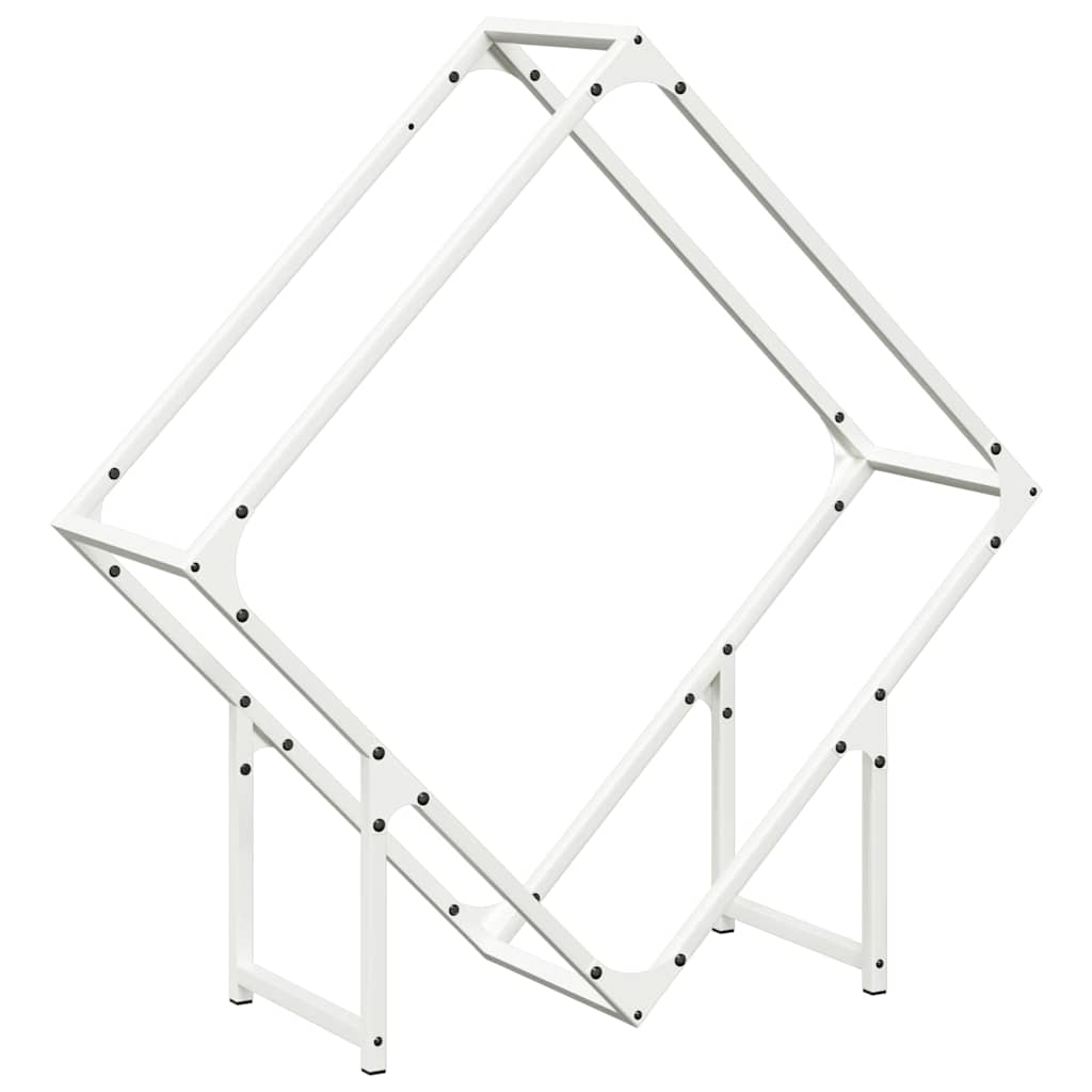 Vidaxx support à bois de chauffage 80x25x80 cm acier laminé à froid blanc